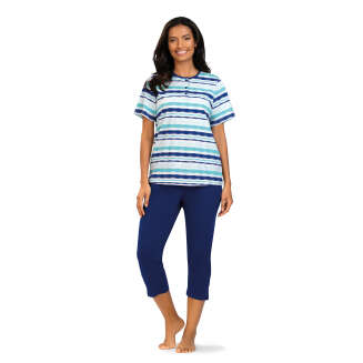 Comtessa Pyjama ‘Cool Blue Stripes’