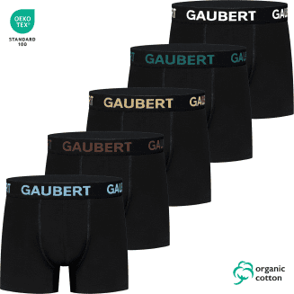 Gaubert Heren Boxershort 5-Pack (Zwart)