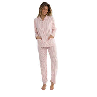 Cocodream Velours Pyjama 'Open Pink'